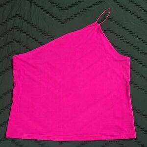 Express Fuchsia One-Shoulder Top